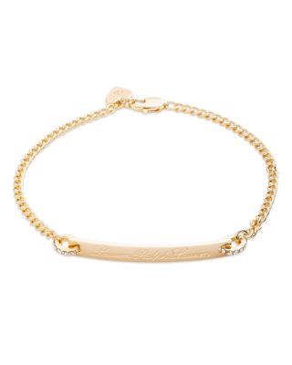 Pav&eacute; Logo Tag Flex Bracelet