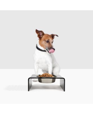 Smoke Grey Single Pet Bowl Feeder