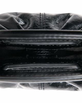 Mini Crackled Leather Clutch