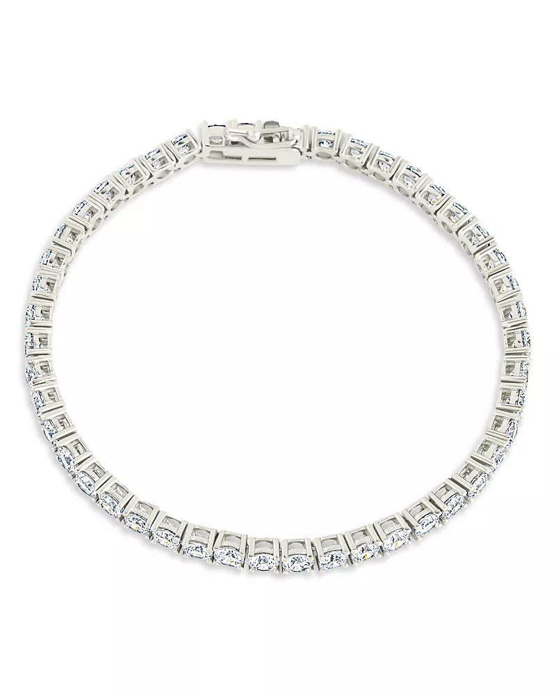 Sterling Forever Jadon Cubic Zirconia Flex Bracelet