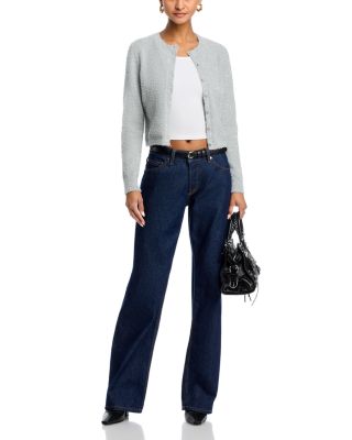 Tinsel Knit Slim Cardigan Sweater 