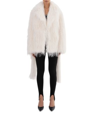 Faux Fur Belted Coat