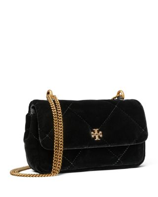 Kira Mini Diamond Quilted Velvet Flap Bag