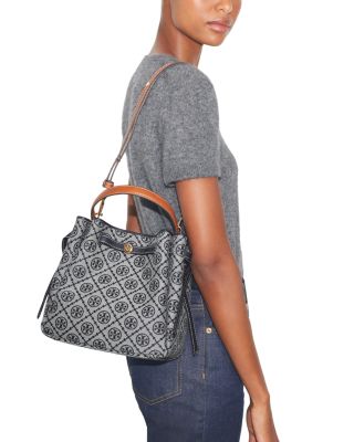 Romy T Monogram Bucket Bag