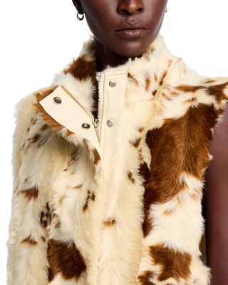 Wynn Printed Faux Fur Vest