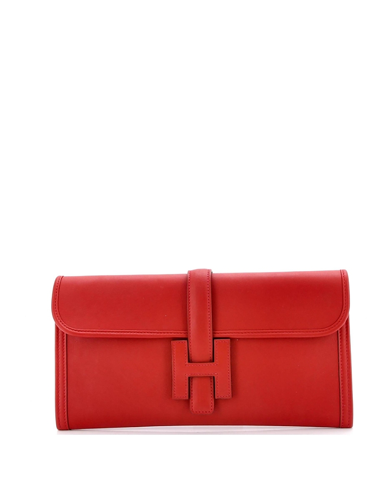 Click to view more detailed imagery on our partner's website Pre-owned Pre-owned Hermes Hermes 29 Jige Elan Clutch Swift In Red