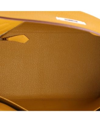  Kelly 28 Handbag Yellow Togo with Palladium Hardware