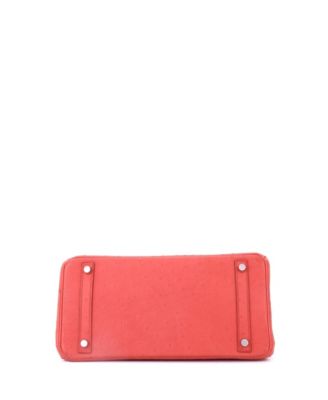  Birkin 30 Handbag Pink Ostrich with Palladium Hardware