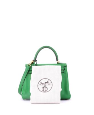  Kelly 25 Handbag Green Swift with Gold Hardware