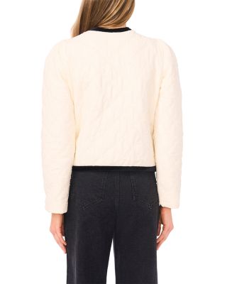 Quilted Bow Trim Jacket