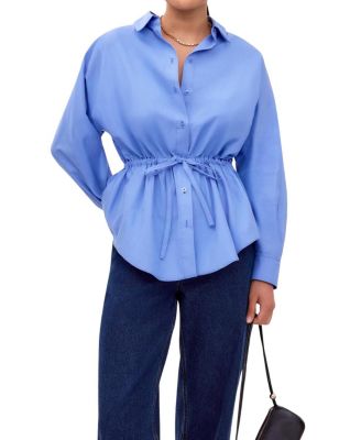 Stripe Long Sleeve Channel Waist Shirt