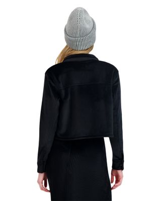 Rib Knit Velour Jacket 