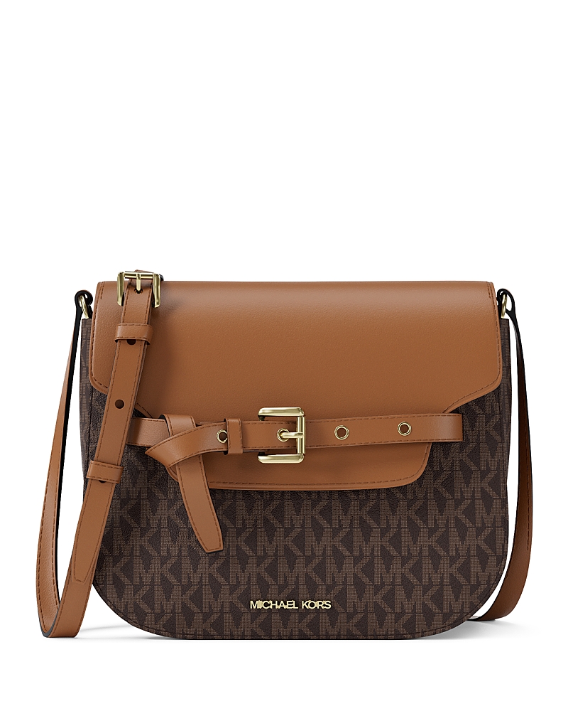 Michael Kors Emilia Small Monogram Saddle Crossbody