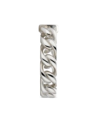 Sterling Silver Gucci Interlocking Logo Chain Link Ring