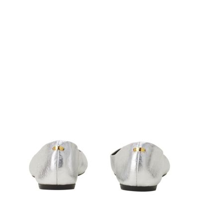  Women's The Ballerina Flat In Metallic Leather