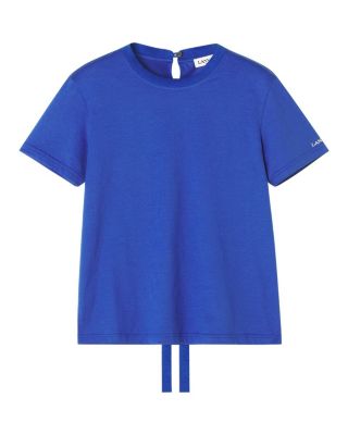  Cotton T-Shirt with Ribbon Detail