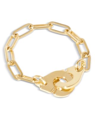 18K Yellow Gold Menottes Dinh Van Handcuff Chain Ring