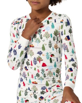 Unisex Printed Long Sleeved Pajama Set, Little Kid, Big Kid - Exclusive