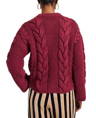 La Doublej Portrait Cardigan Solid Burgundy