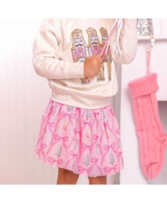 Unisex Pastel Nutcracker Patch Christmas Sweatshirt - Big Kid