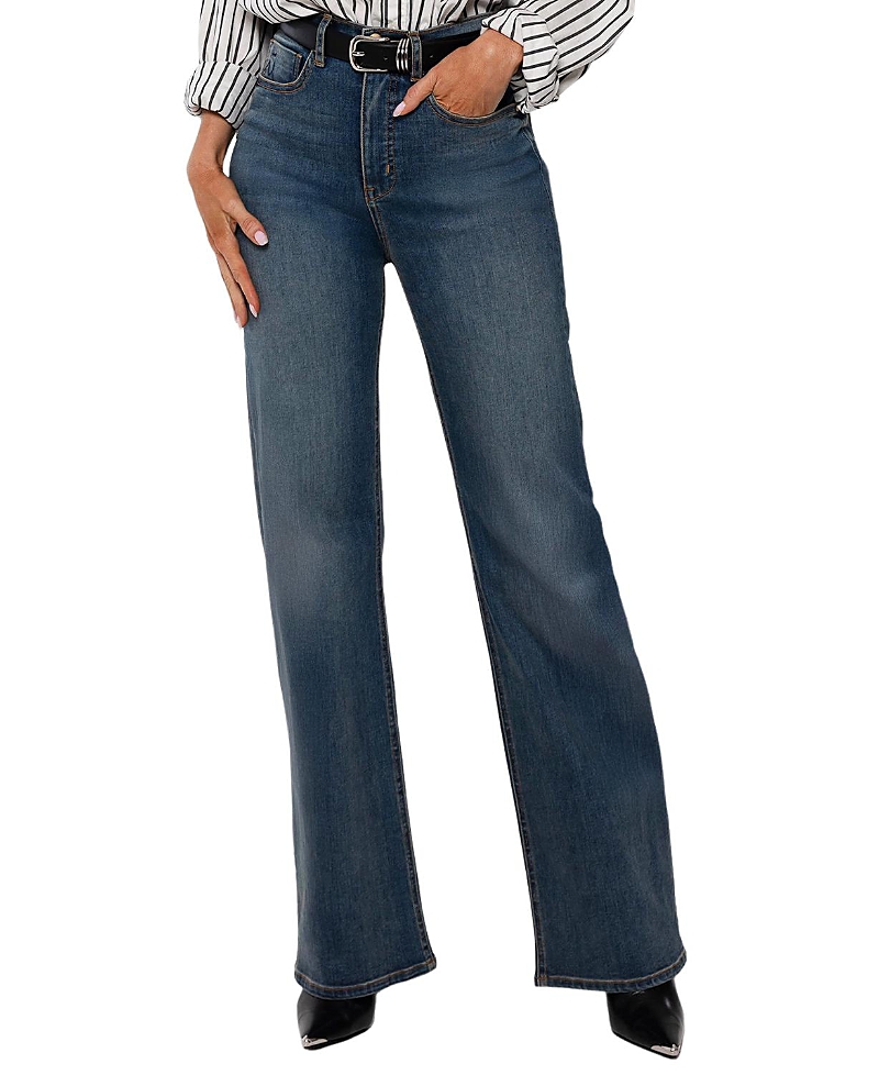 Rudes Denim High Rise Ali Boot Cut in Medium Blue