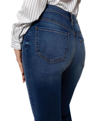 Mid Rise Chloe Capri in a Medium Blue