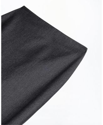 Back Slit Tailored Maxi Skirt