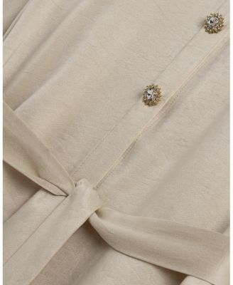  Belted Shirt with Statement Buttons