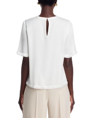 Leo Silk Blend Sequin Fringe Top