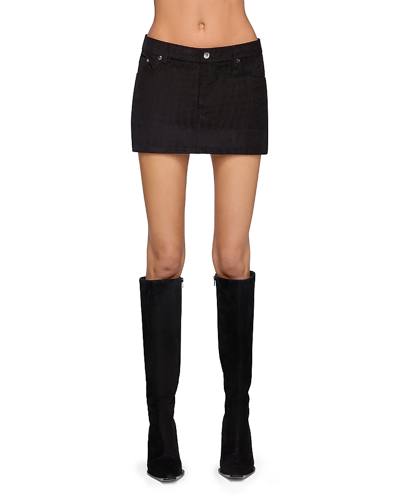 Eb Denim C Cherry Mini Skirt In Black