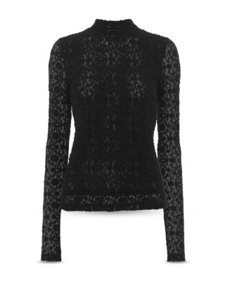 Lace Detail High Neck Top