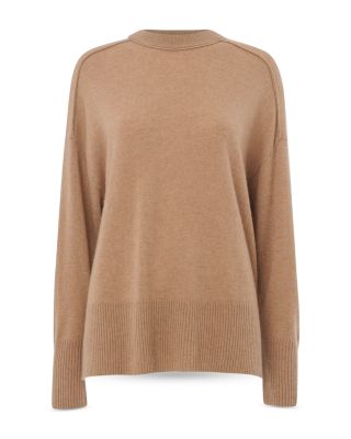 Cashmere Seam Detail Crew Knit Sweater