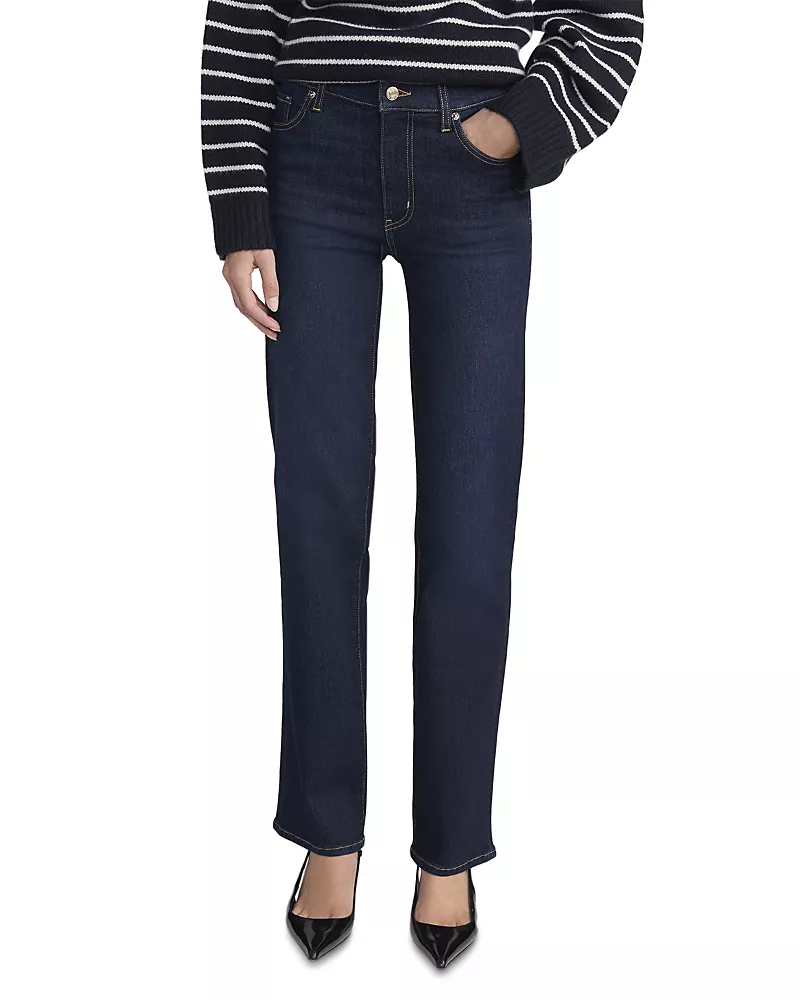 Frame Le Sleek High Rise Straight Jeans in Fairway