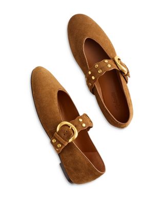 Women&#39;s The Remy Scalloped Mary Jane Flats in Suede