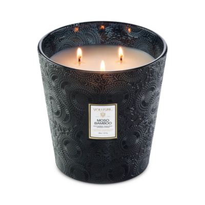 Moso Bamboo 3 Wick Hearth Candle, 38 oz.