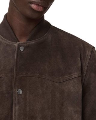 Stafford Relaxed Fit Suede Bomber Jacket