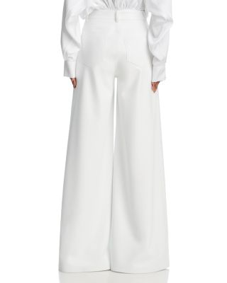 Elephant High Rise Faux Leather Jeans in Snow White