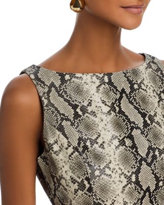 Python Faux Leather Mini Dress