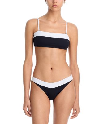 Color Blocked Bandeau Bikini Top & Color Blocked Basic Bikini Bottom - Exclusive