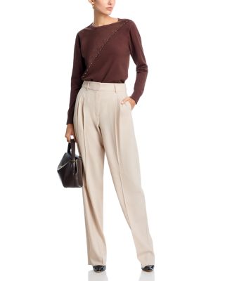 Faux Suede Crewneck Sweater