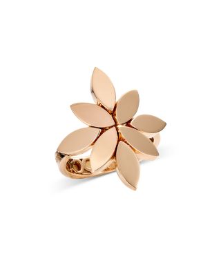 18K Rose Gold Ghirlanda Polished Flower Statement Ring
