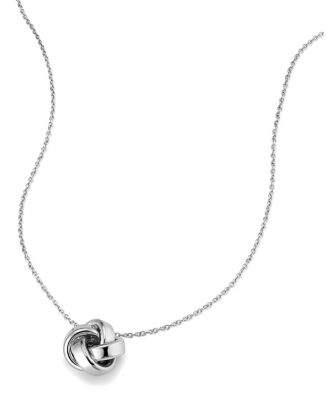  Sterling Silver Eternal Knot Pendant Necklace, 18"