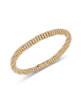 Diamond Beaded Bracelet in 14K Yellow Gold, 5.5 tcw