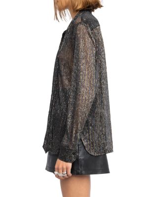 Tulba Shimmer Chiffon Shirt