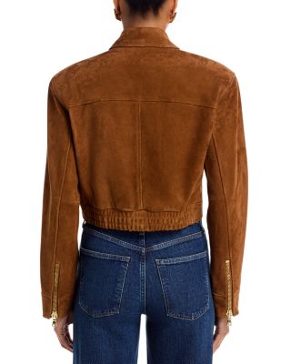 Micah Suede Oversized Collar Jacket