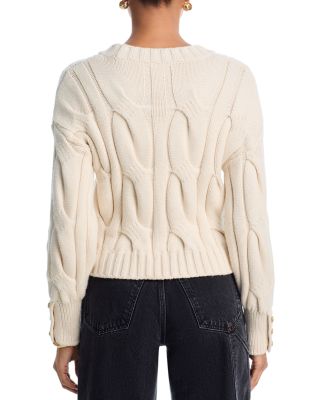 Storm Cropped Mixed Knit Sweater