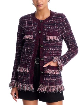 Kastoria Fringe Trim Cardigan Sweater