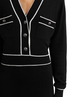 Lorrie Button Front Knitted Midi Dress