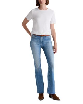 Farrah Mid Rise Bootcut Jeans in 18 Years Bisou