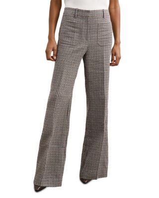 Evie Check Flare Leg Trousers